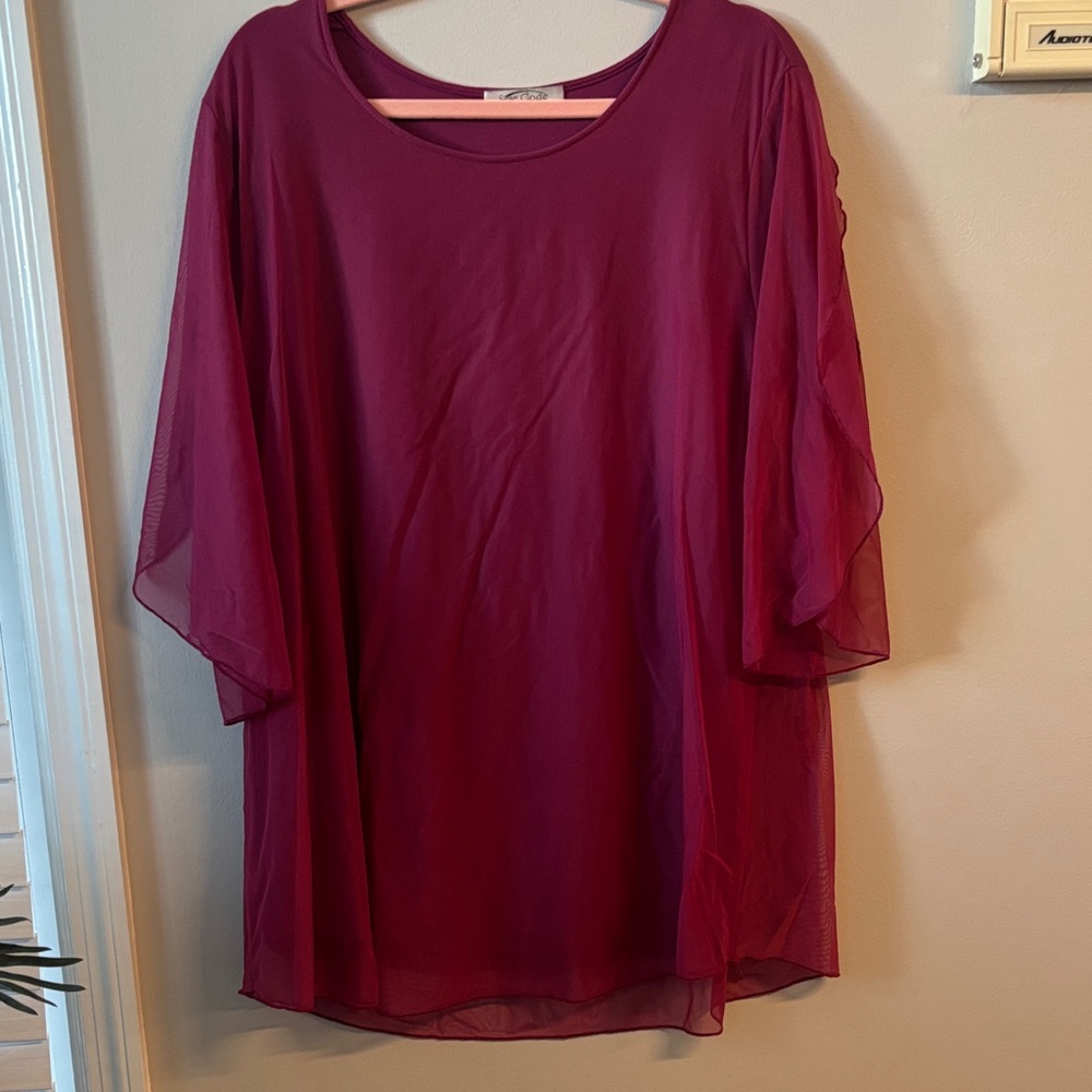 EUC Elegant Burgundy Women's Top